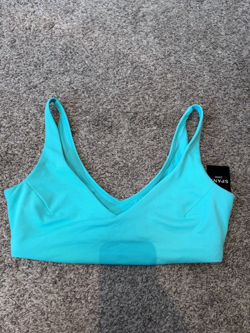 NWT pique straight strap bikini
